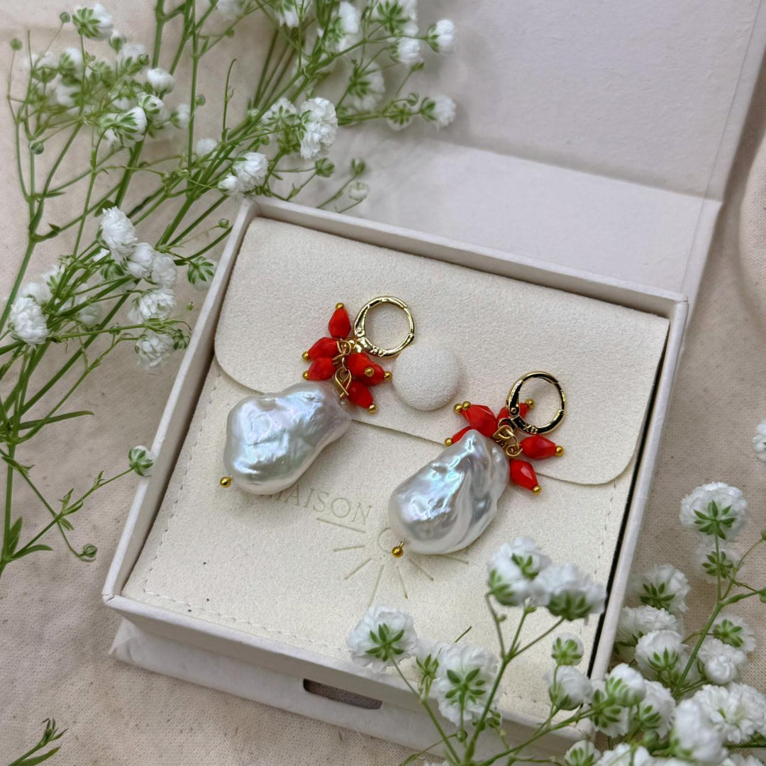 Coral Earrings