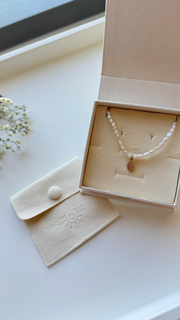 Khamsa Pearl Necklace